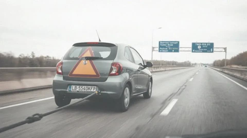 Jakie światła ma mieć pojazd holowany, aby uniknąć niebezpieczeństw?