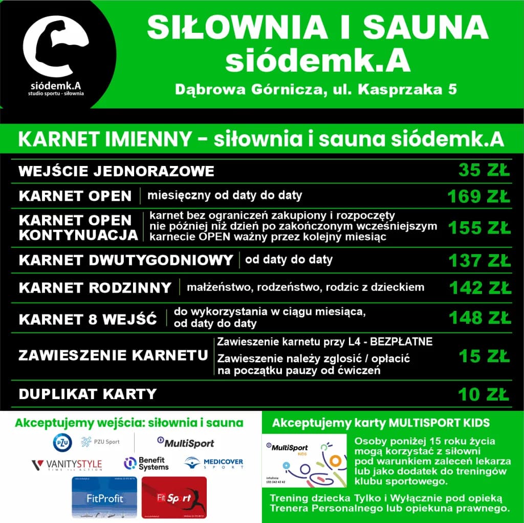 Cennik Samson 2019: Karnet na siłownię taniej niż myślisz